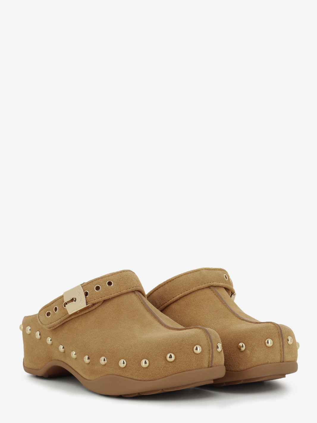 Zoccolo Pescura Phoebe suede cognac