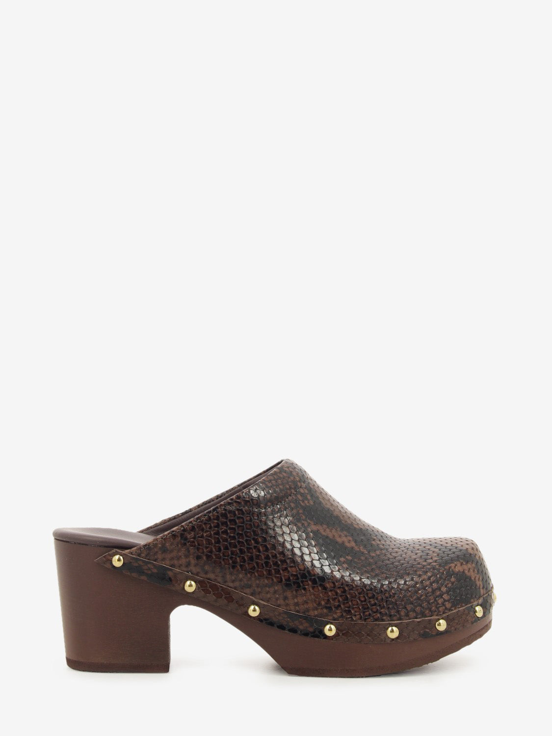 PESCURA ROBIN 70 CLOGS PYTHON DK BROWN F015541019