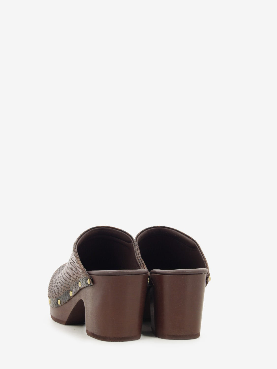 PESCURA ROBIN 70 CLOGS PYTHON DK BROWN F015541019