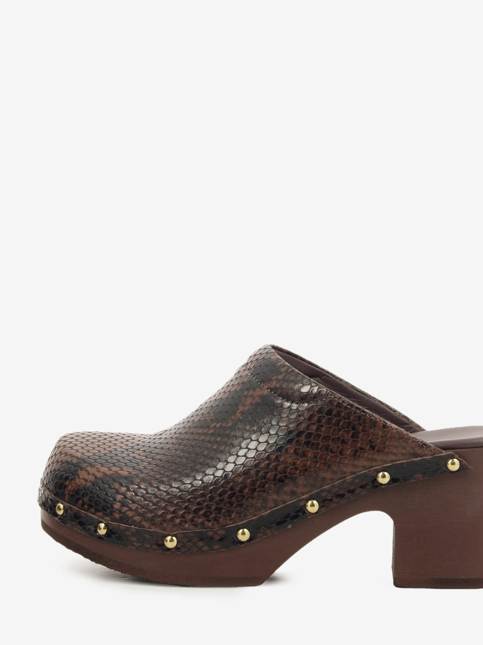 PESCURA ROBIN 70 CLOGS PYTHON DK BROWN F015541019