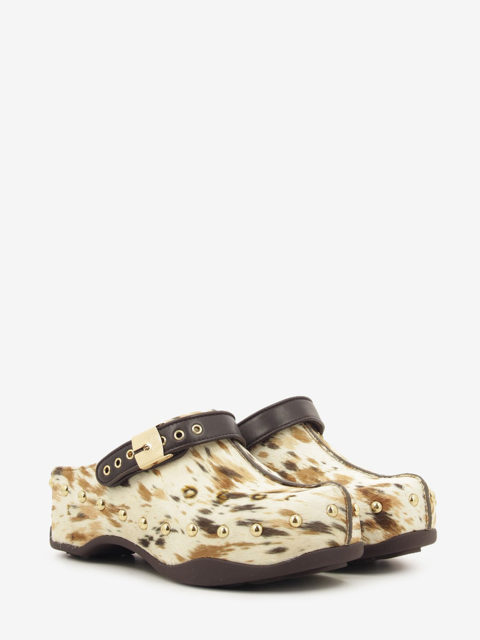 PHOEBE ANIMAL PRINT BROWN CLOG F015652377