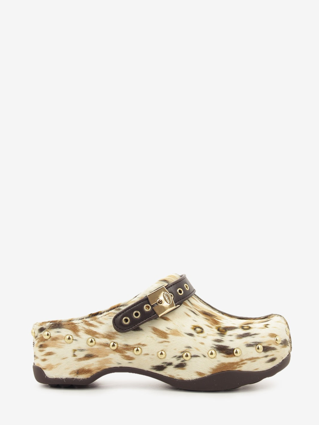 Zoccolo Phoebe cavallino animalier brown