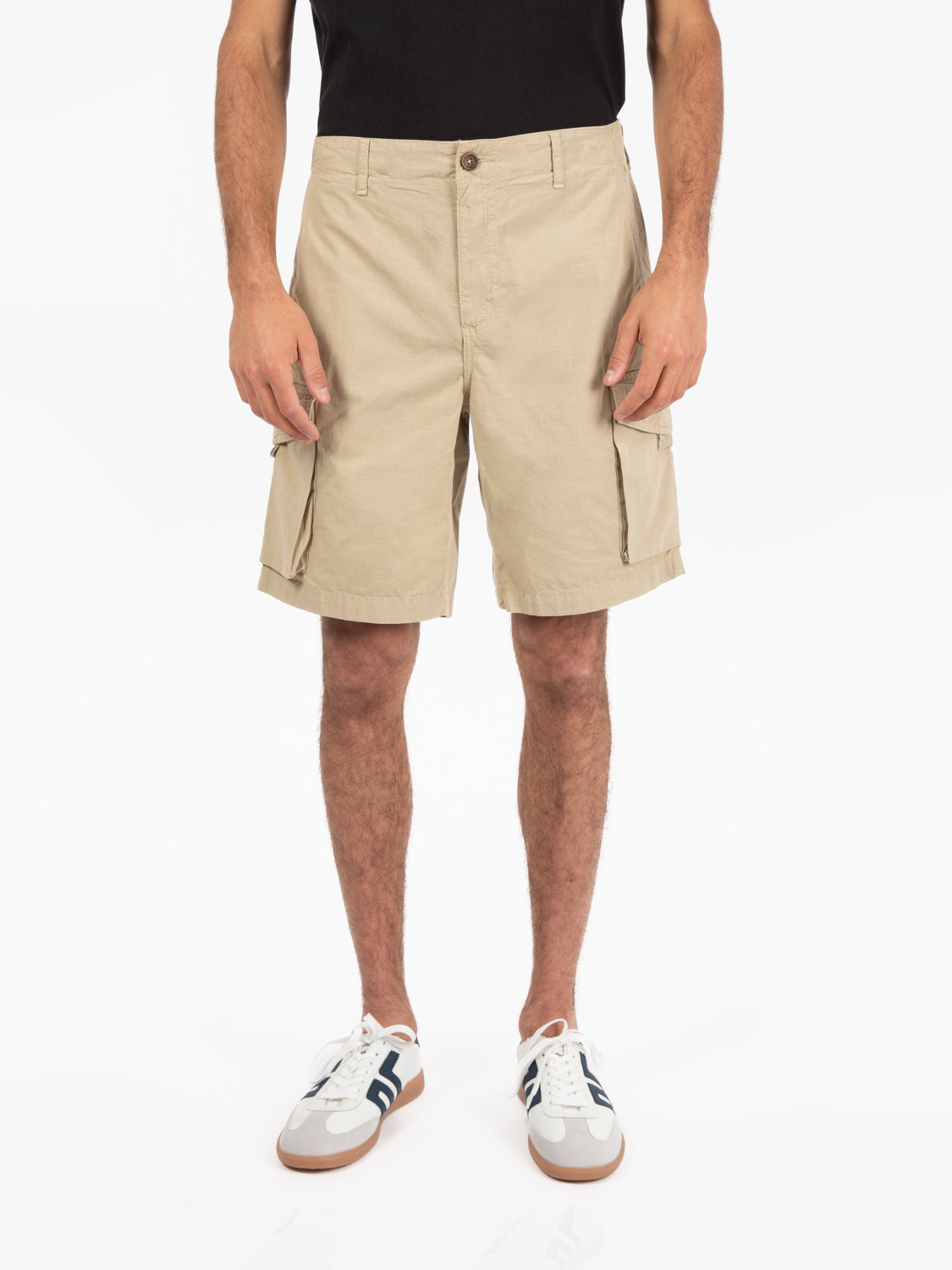 Northfield beige cargo Bermuda shorts