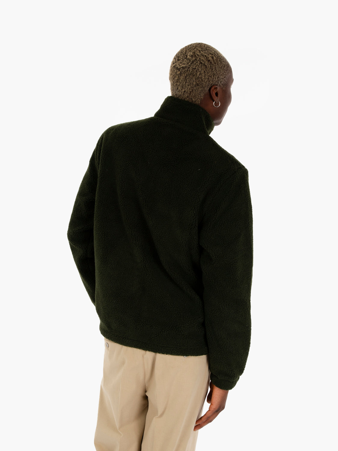 Green teddy fleece sweatshirt