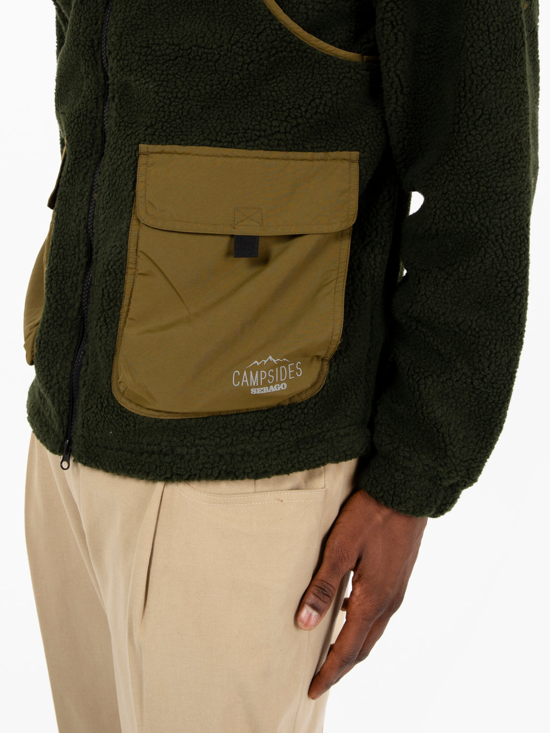Green teddy fleece sweatshirt