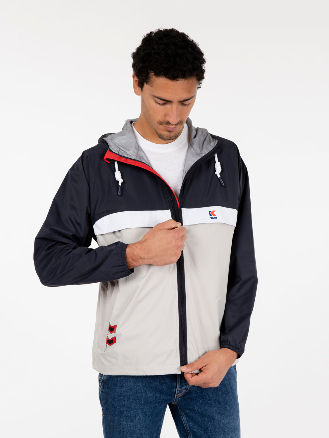 Claude Jacket 1975 Hurricane blue / white / beige / red