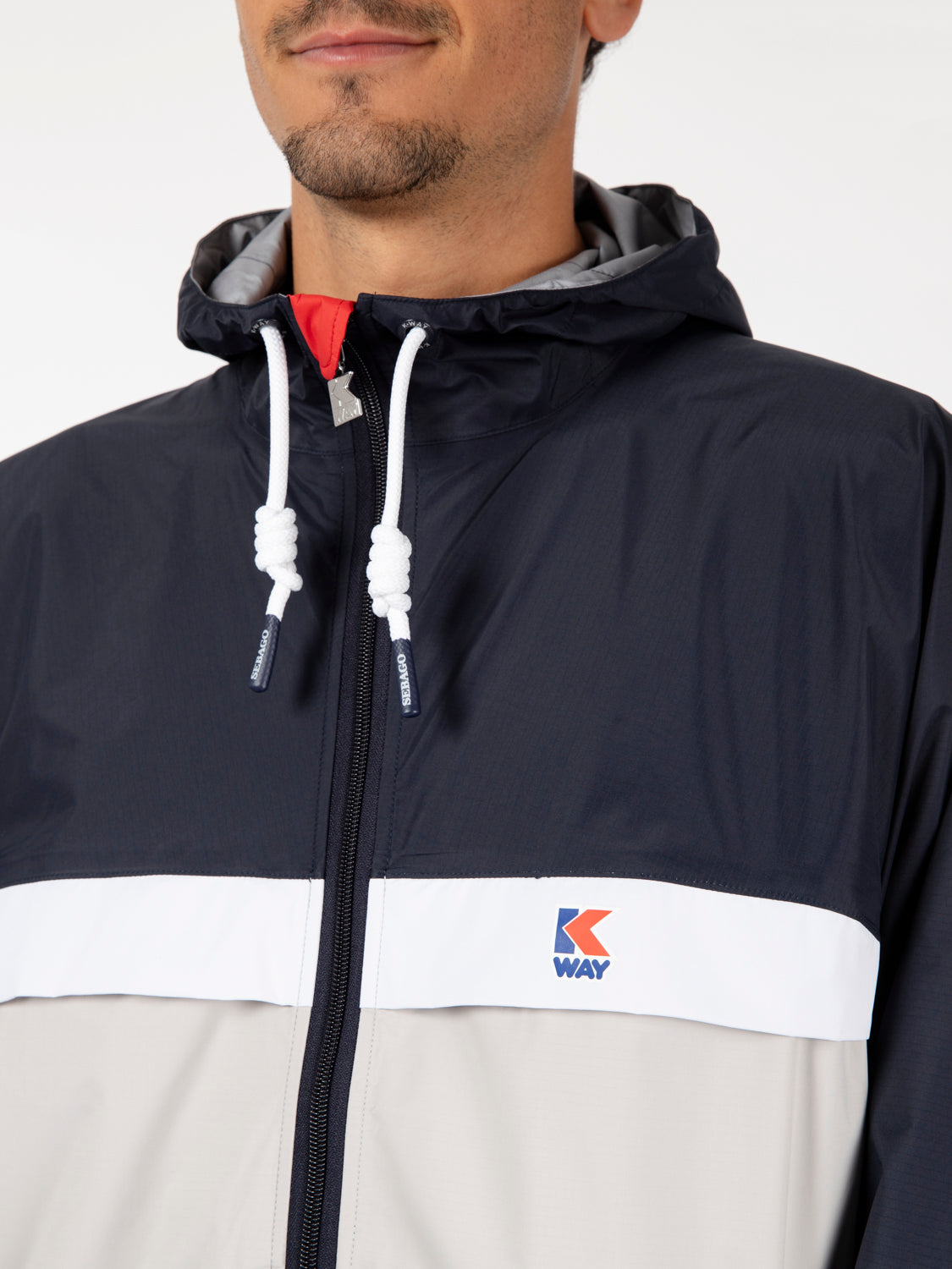 Claude Jacket 1975 Hurricane blue / white / beige / red