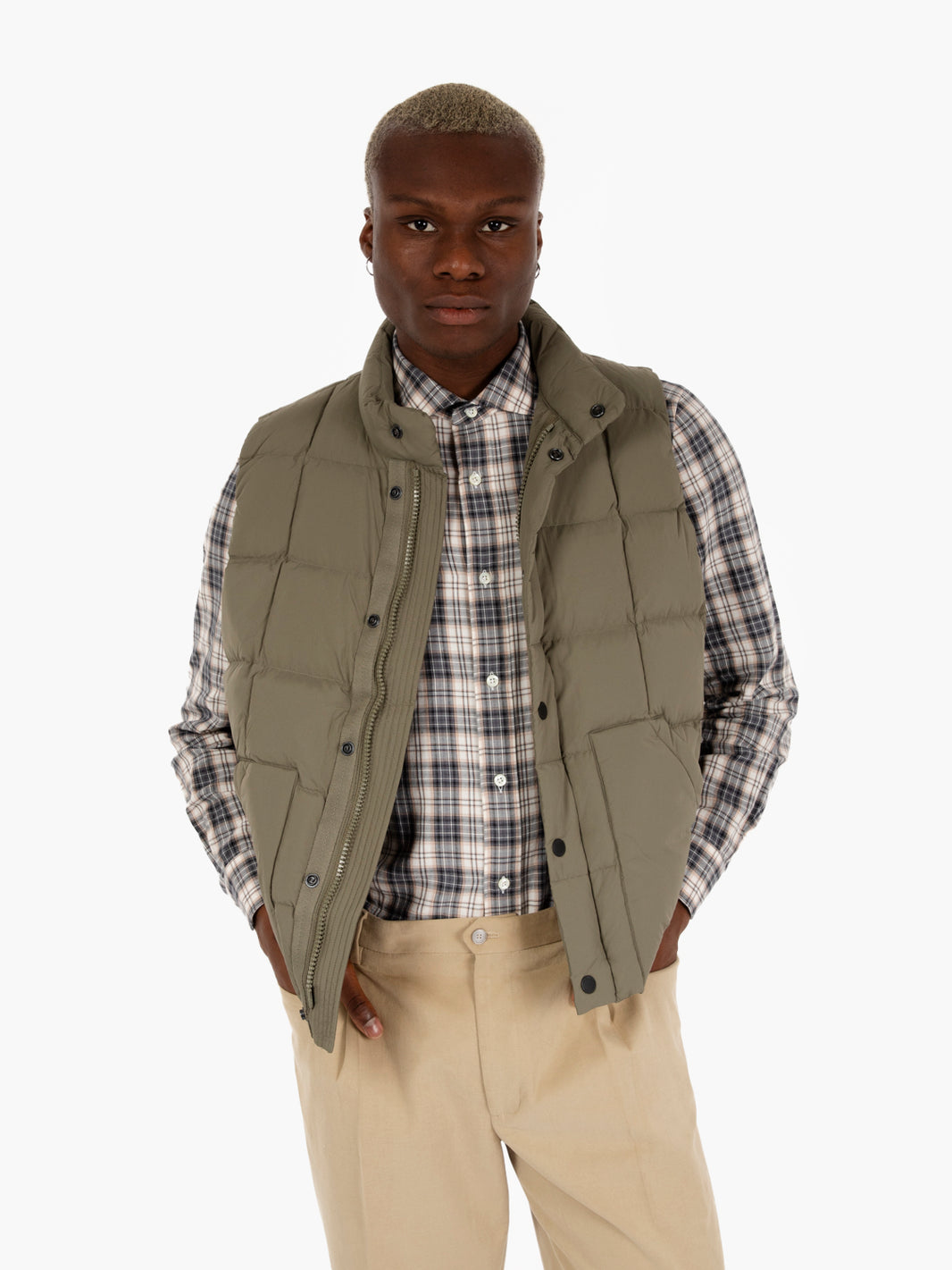 Green Quilted Padded Vest