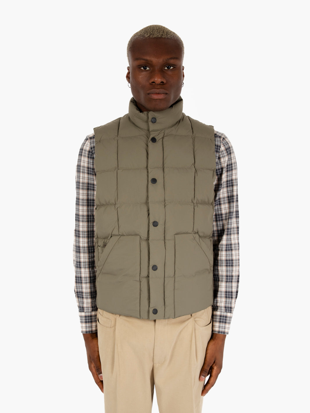 Green Quilted Padded Vest