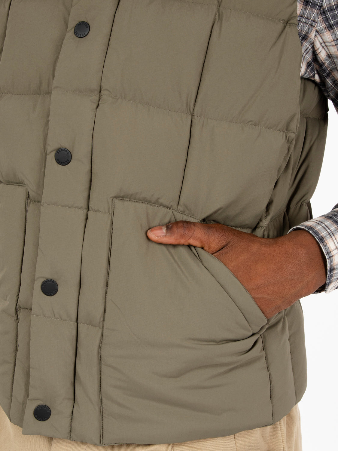 Green Quilted Padded Vest