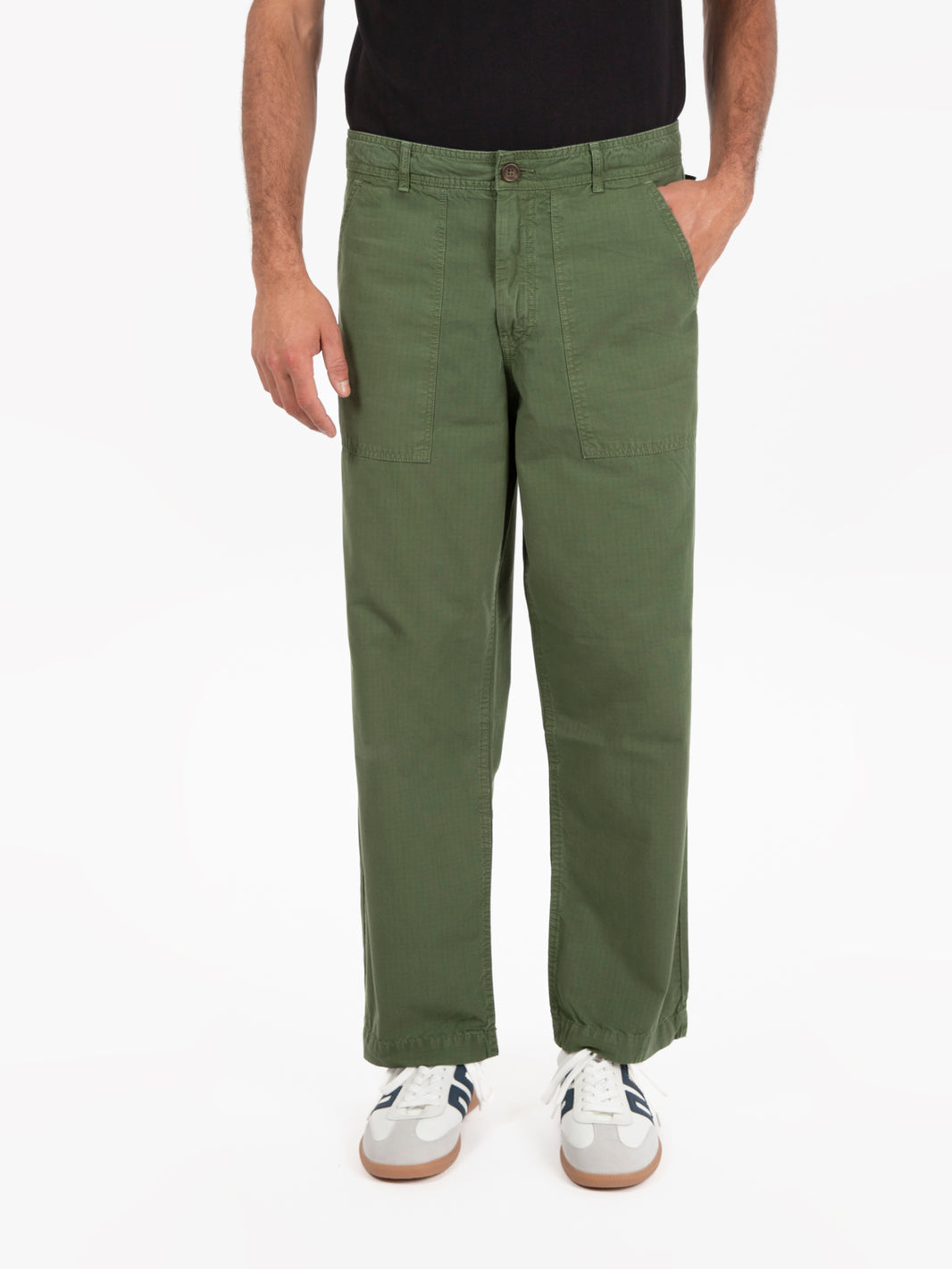 Milton fatigue green loden trousers