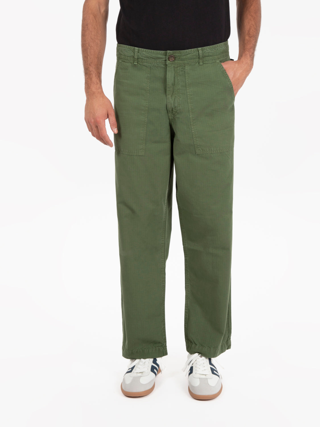 Milton fatigue green loden trousers