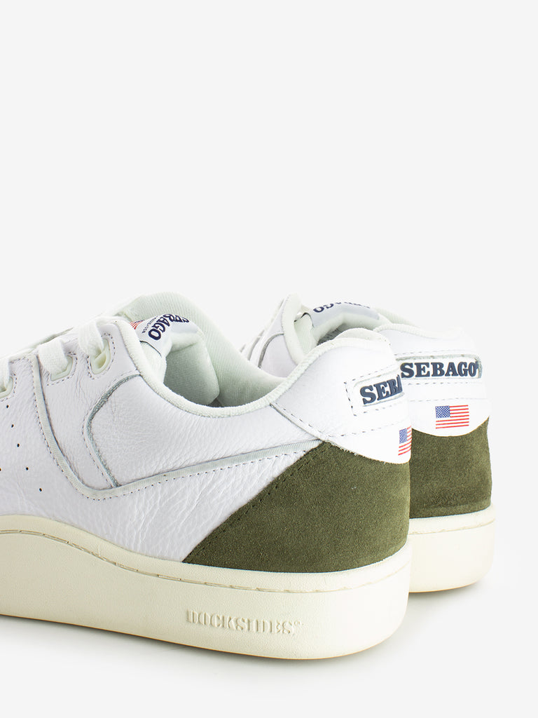 SEBAGO - Sneakers in pelle Hurricane bianco / verde