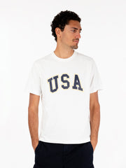 SEBAGO - T-shirt Danforth Usa white natural