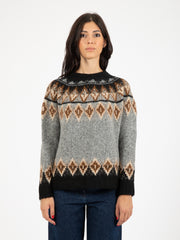 SEMICOUTURE - Maglione Rosamond norvegese grigio