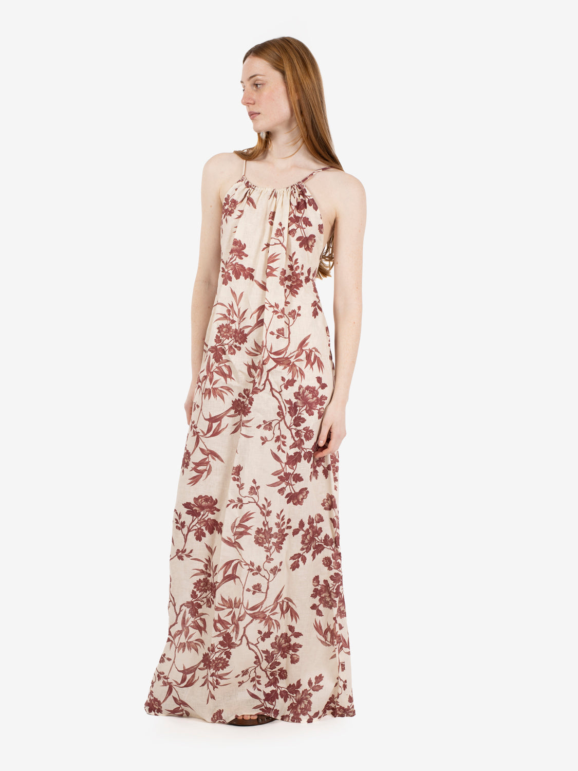 Emmy ecru / red floral dress