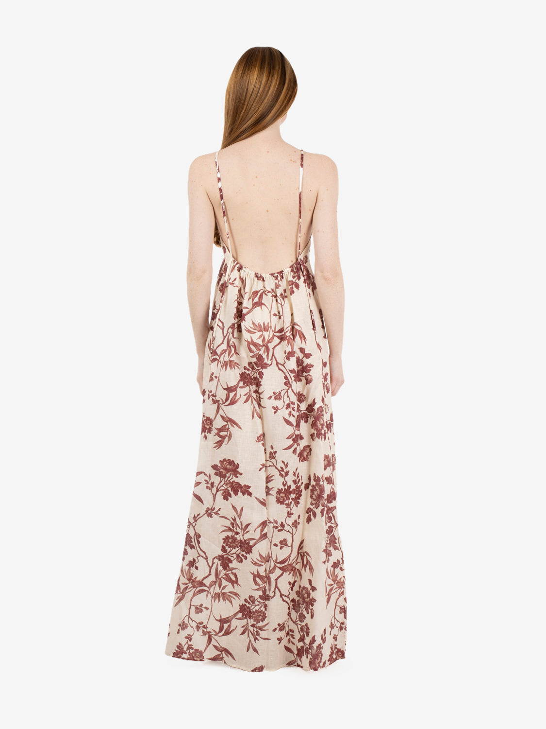 Emmy ecru / red floral dress
