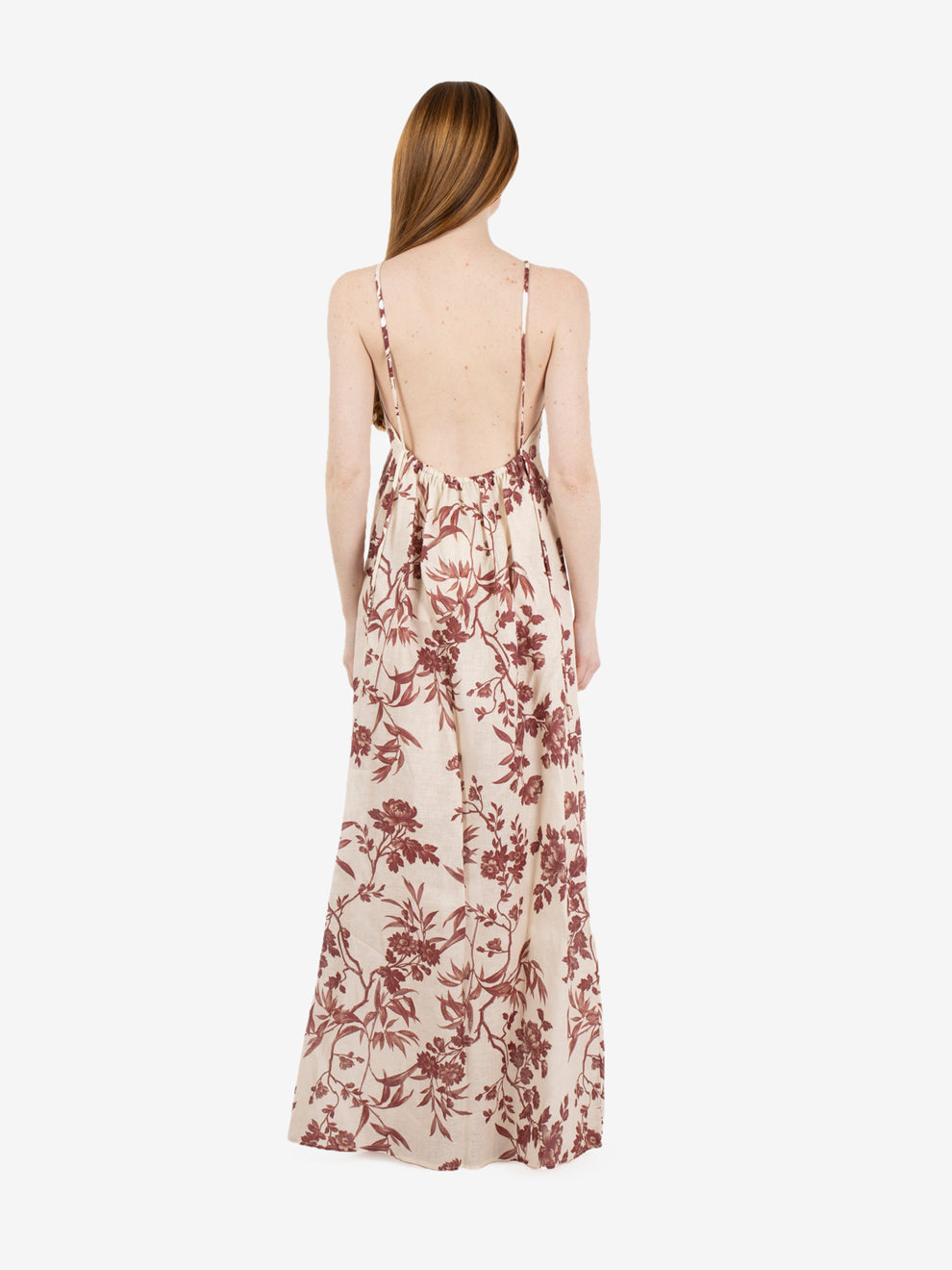 Emmy ecru / red floral dress