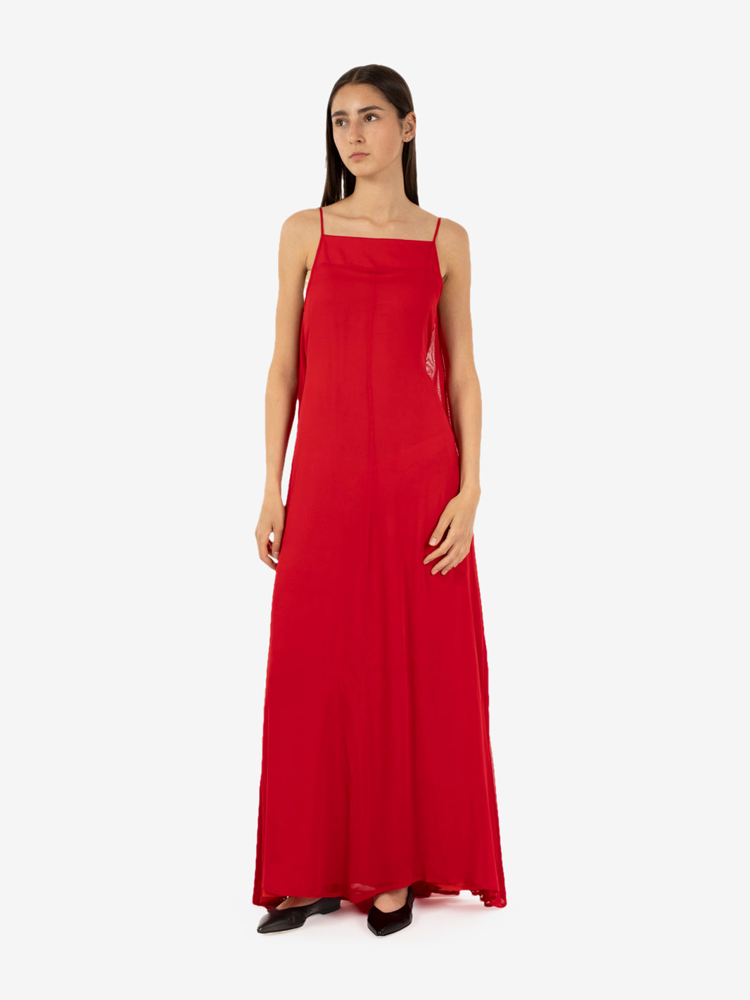 Abito lungo Alicia rosso