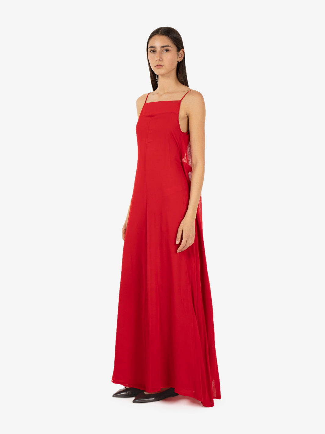 Abito lungo Alicia rosso