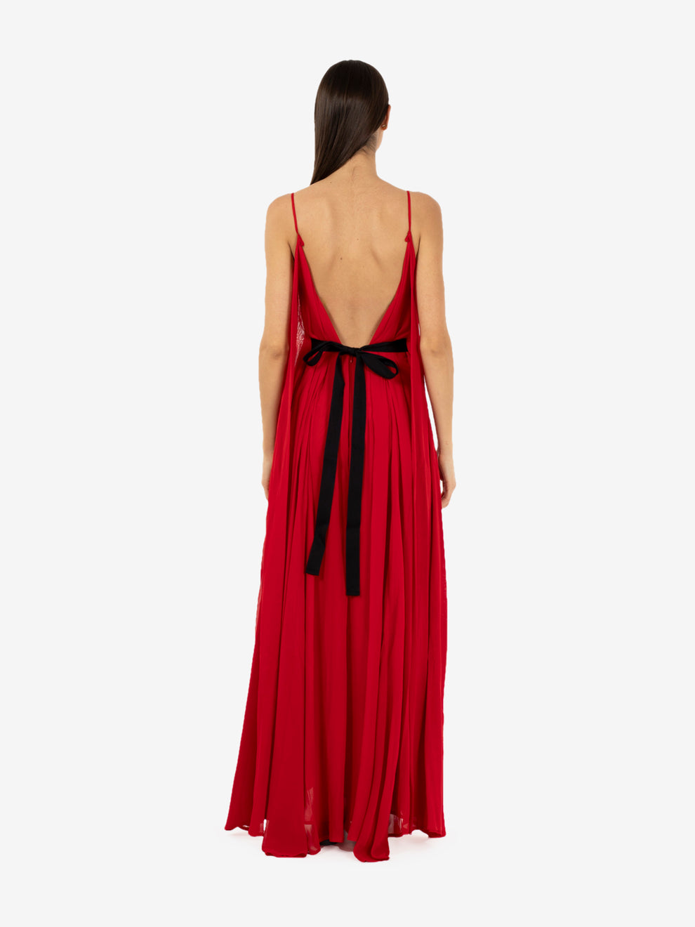 Abito lungo Alicia rosso