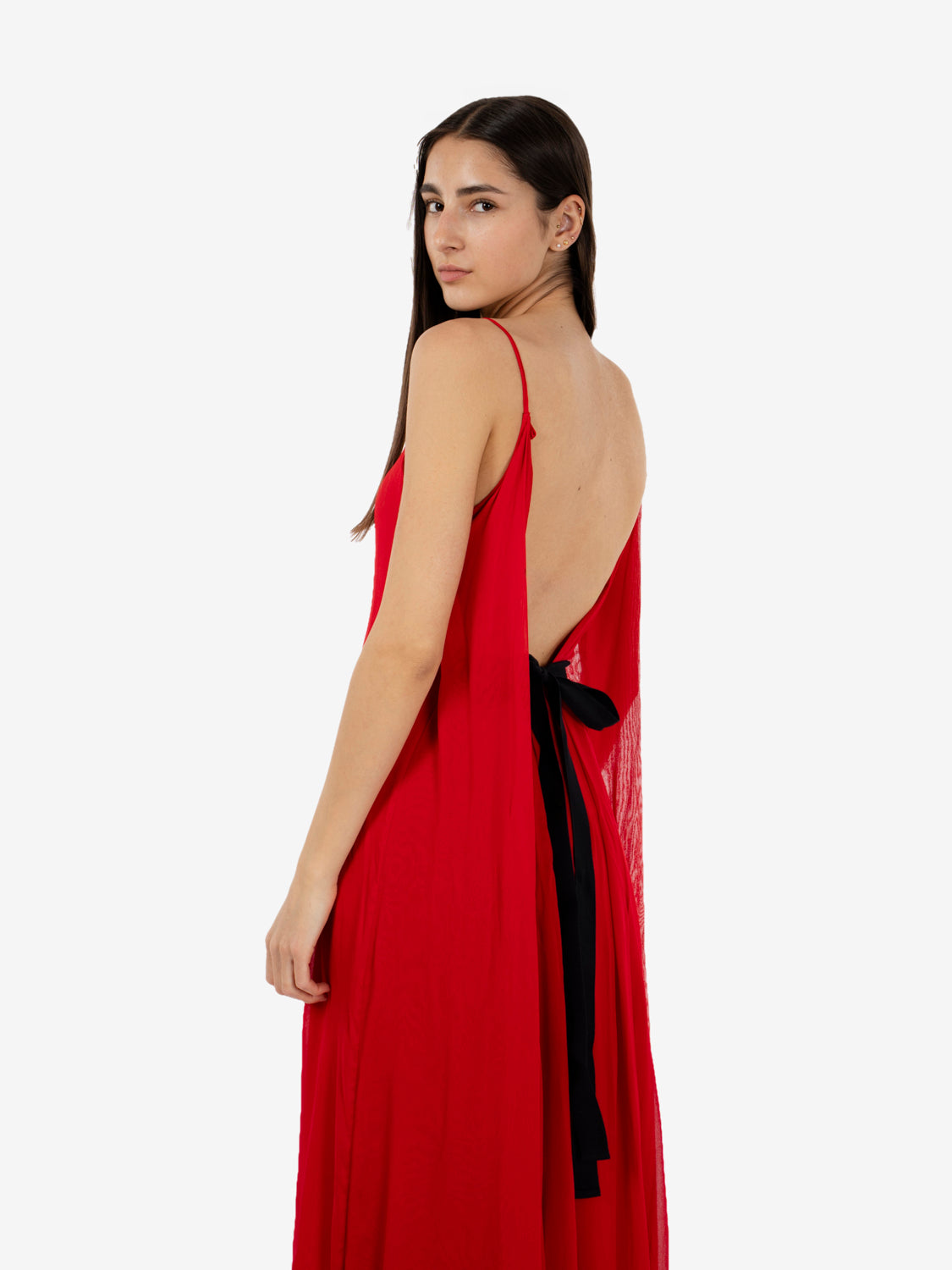 Abito lungo Alicia rosso