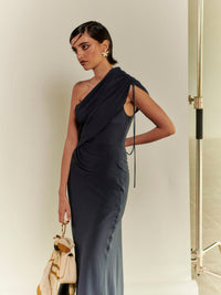 Clara long blue dress