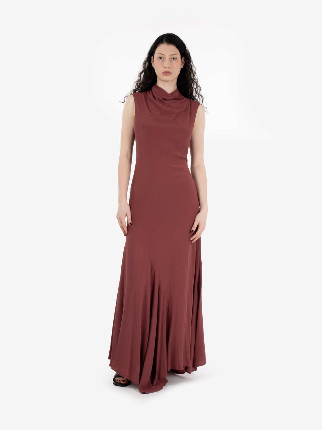 Coralie burgundy dress