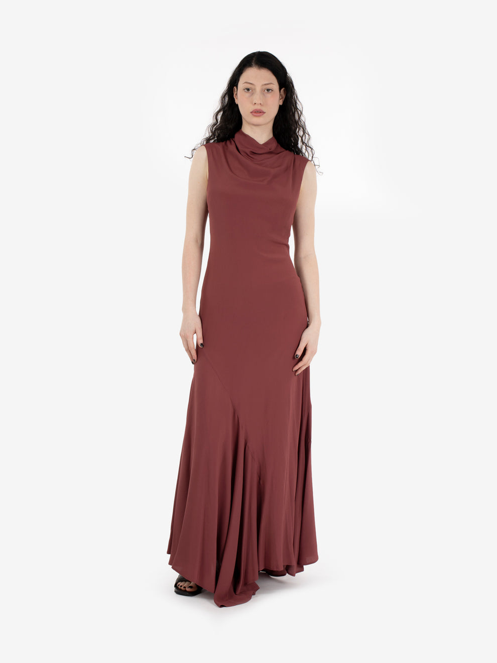 Coralie burgundy dress