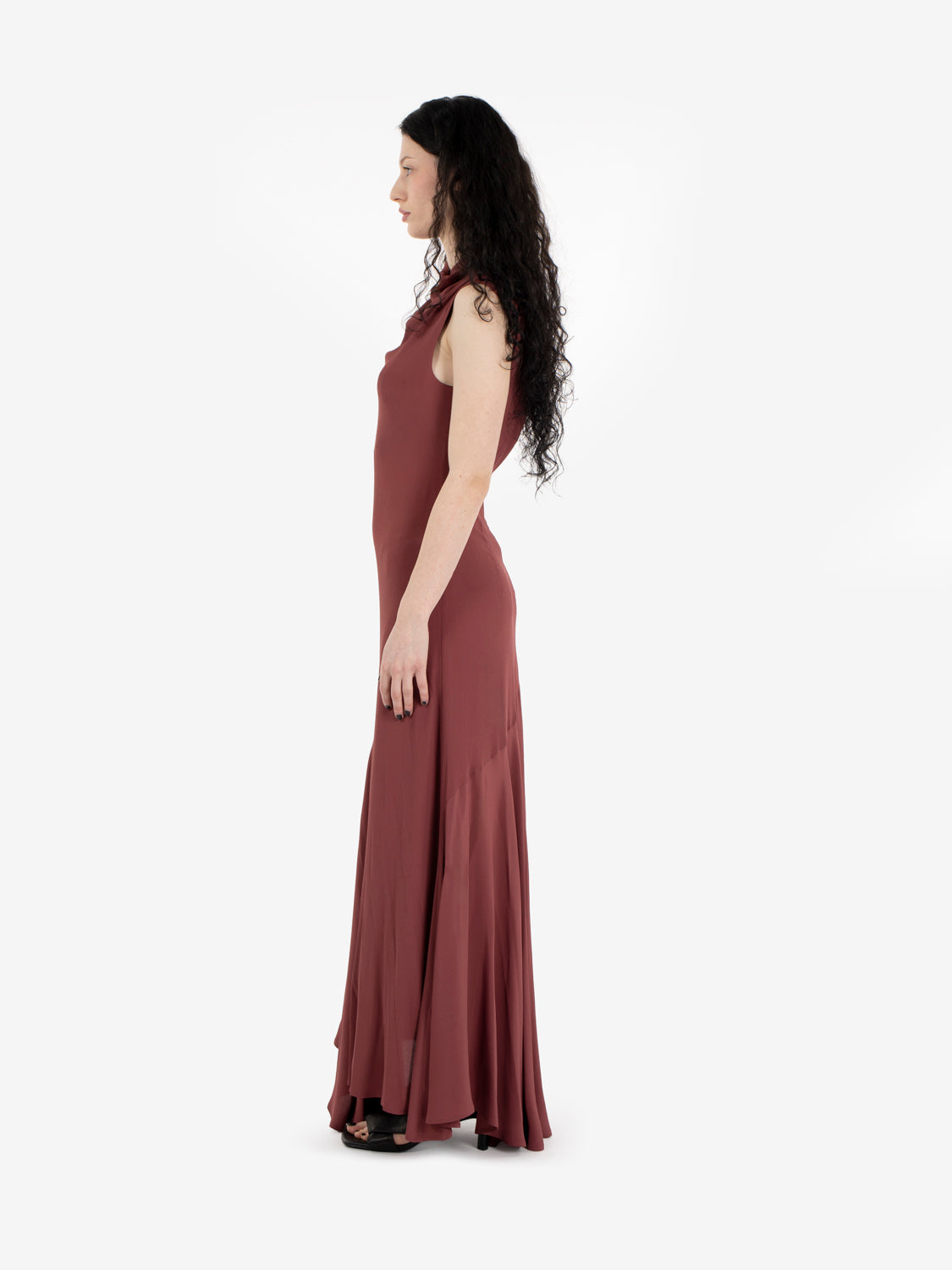 Coralie burgundy dress