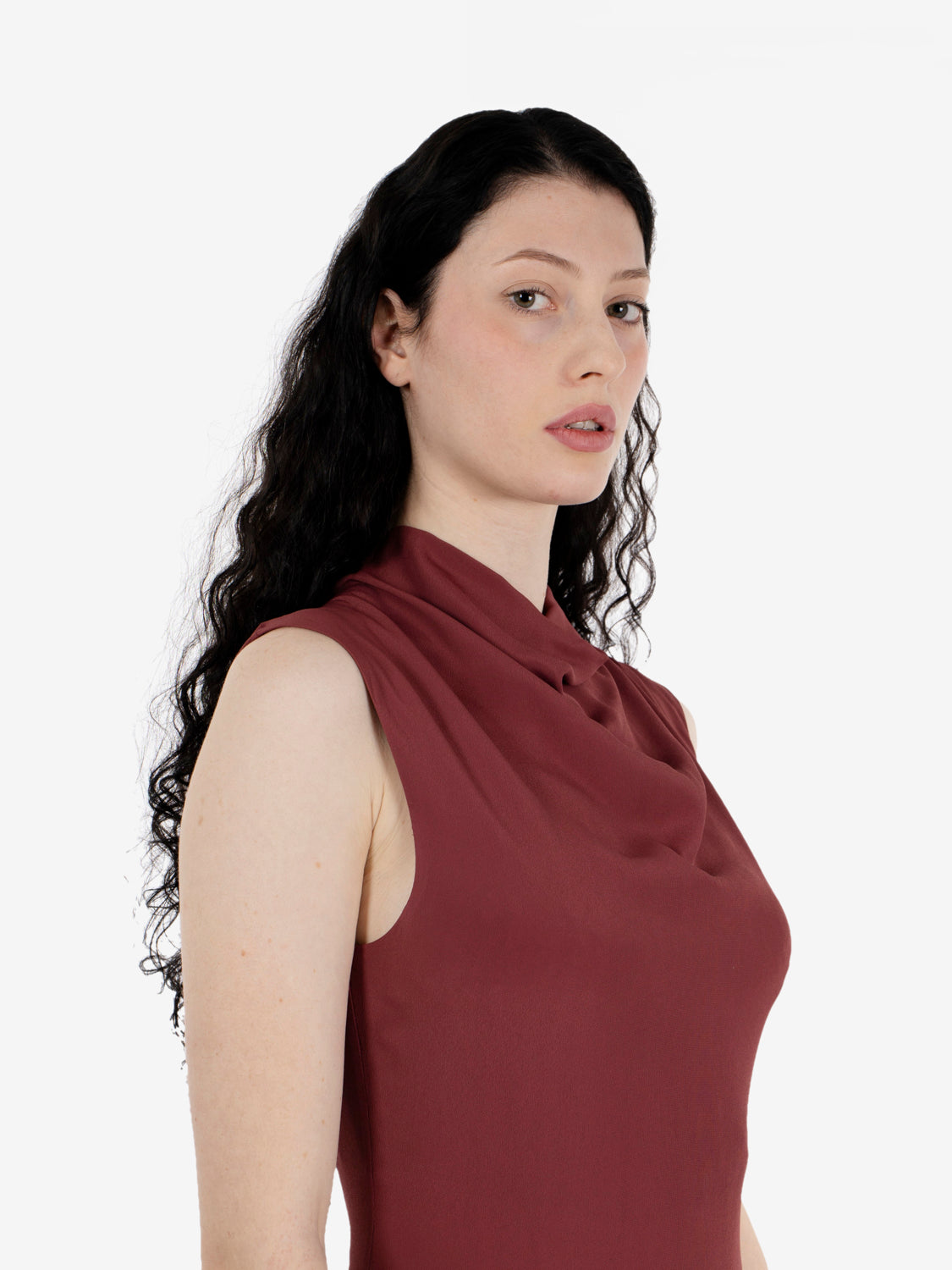 Coralie burgundy dress
