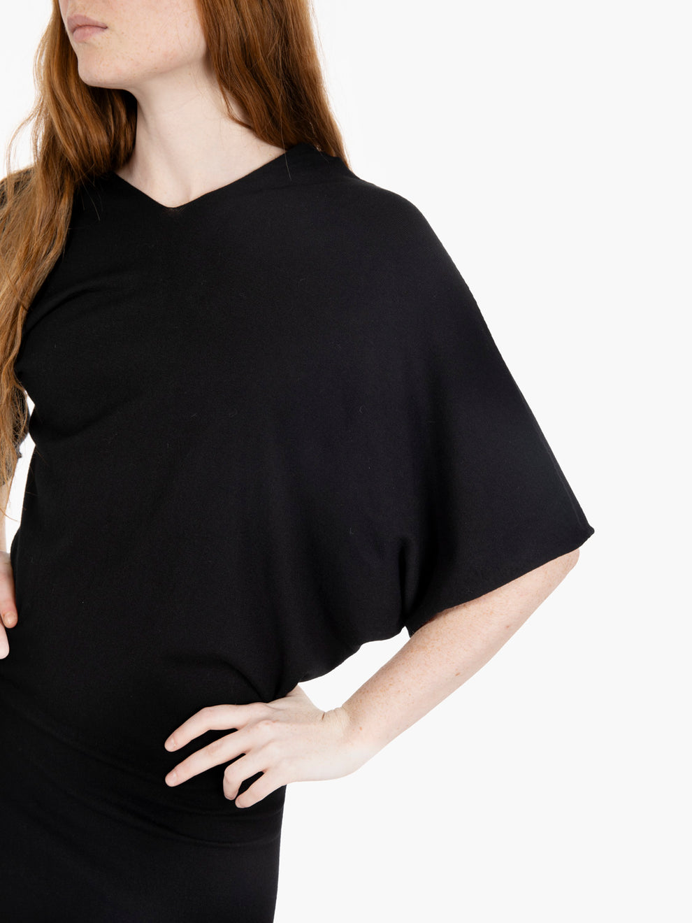 Josette black midi dress