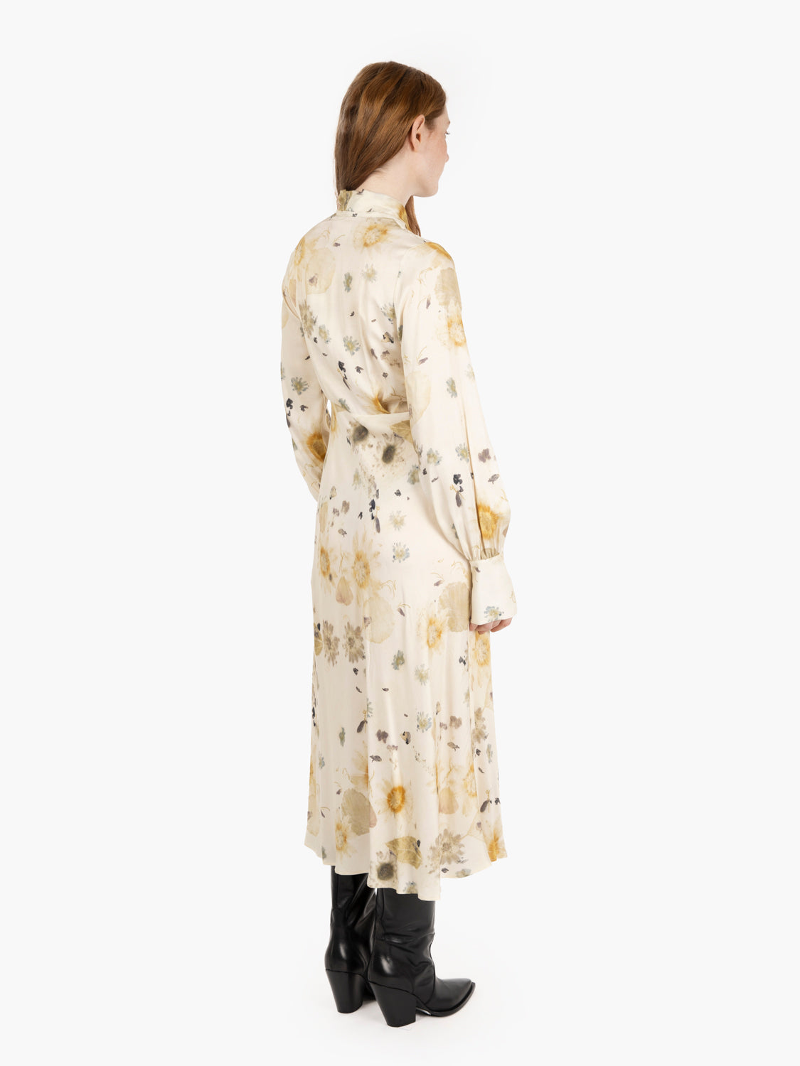 Sally midi dress in floral silk