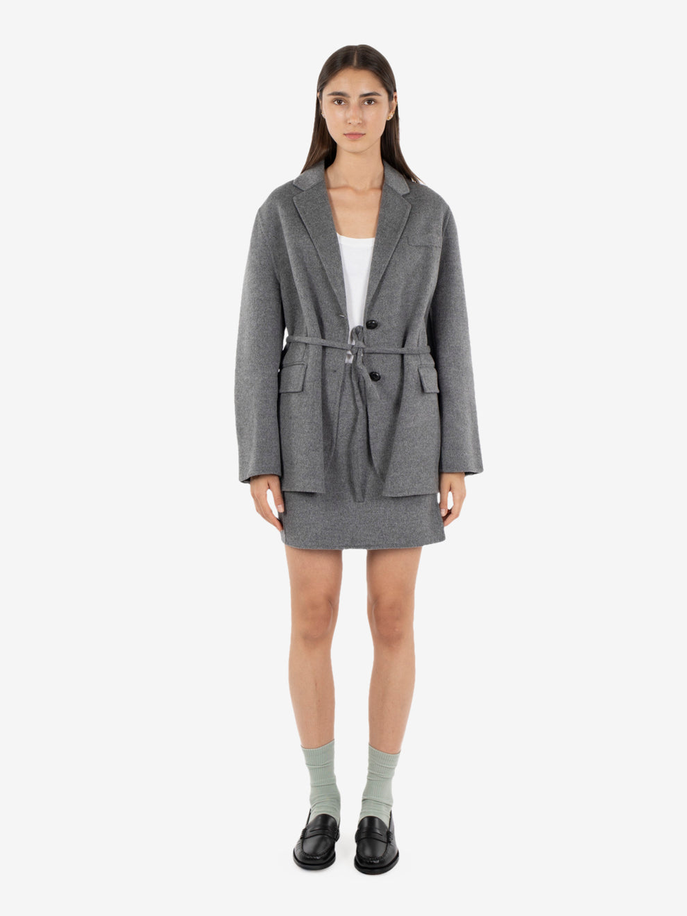 BLAZER CORINE DARK MELANGE GREY Y6WV03_Y47-1
