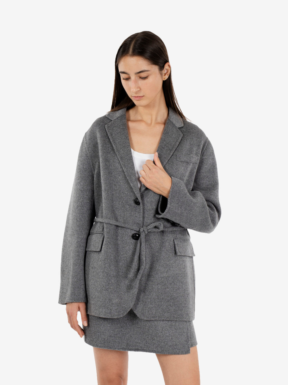 BLAZER CORINE DARK MELANGE GREY Y6WV03_Y47-1