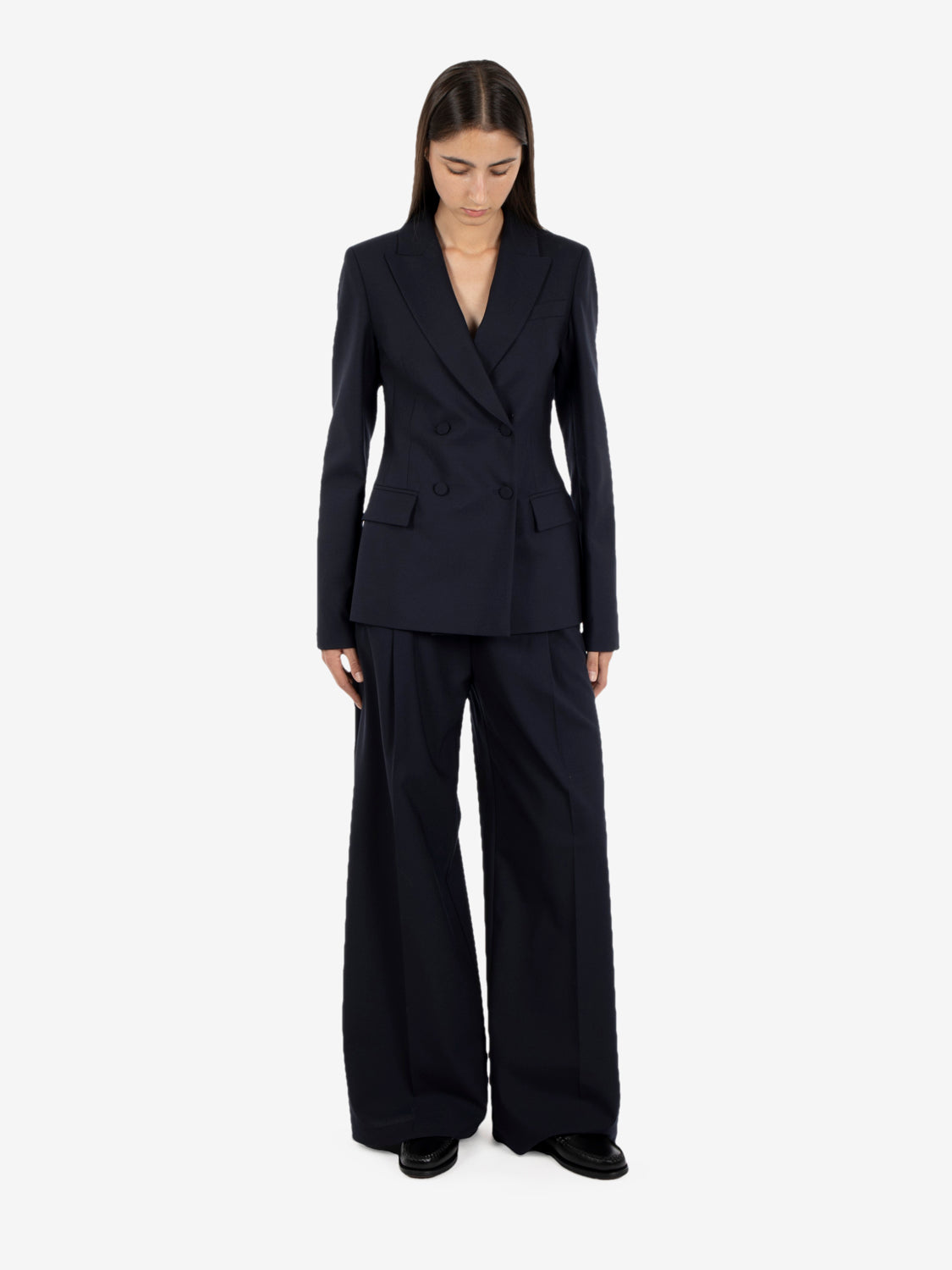 ALICIA BLUE DOUBLE-BREASTED BLAZER Y6WI11_K68-0