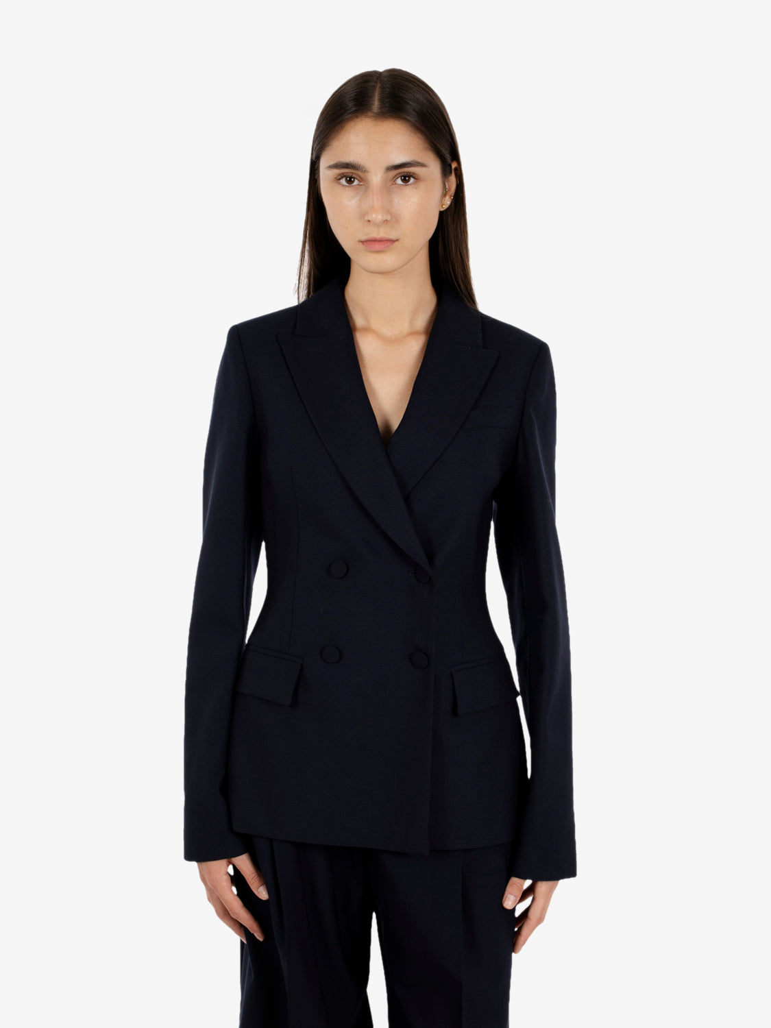 ALICIA BLUE DOUBLE-BREASTED BLAZER Y6WI11_K68-0