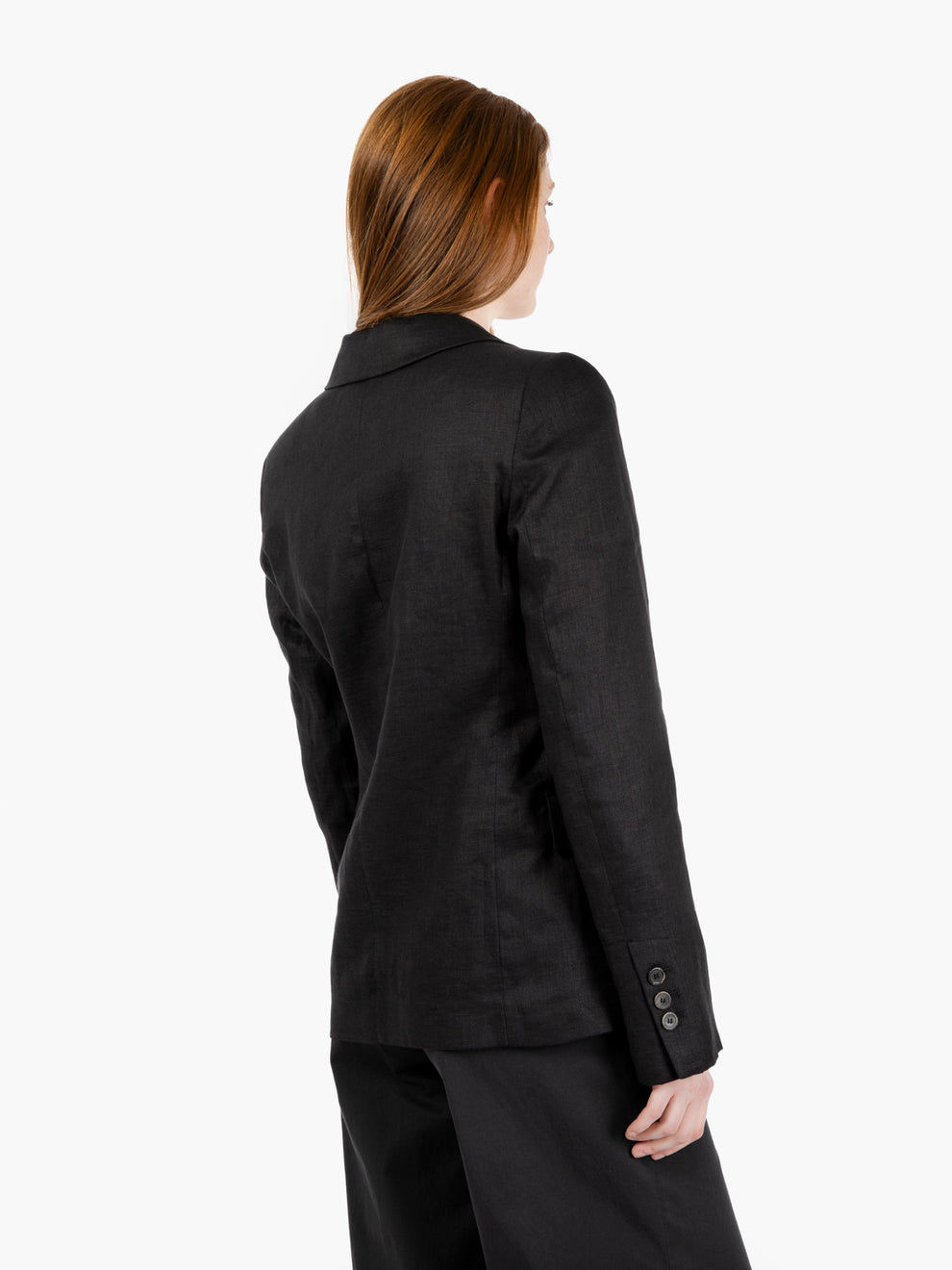 Blazer Irune in lino nero