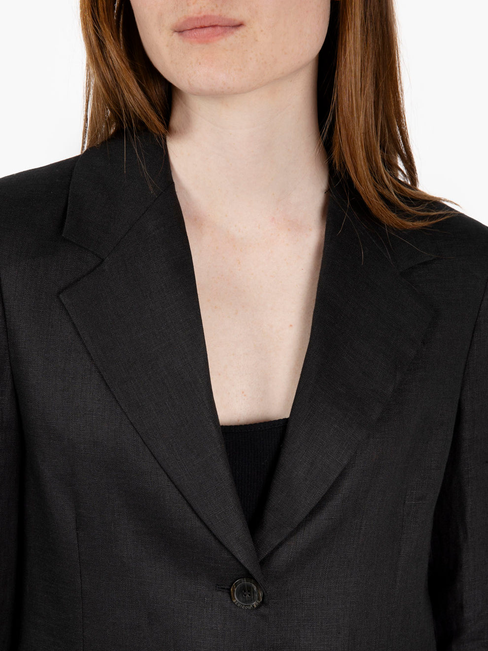 Blazer Irune in lino nero
