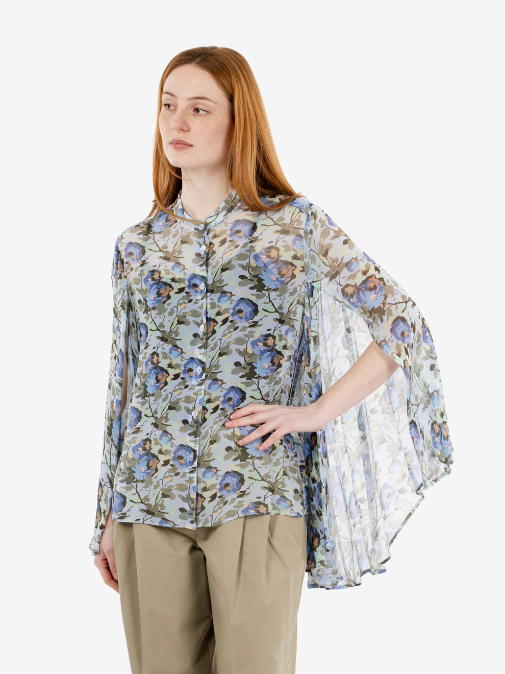 Blusa Tahila pistacchio / abisso