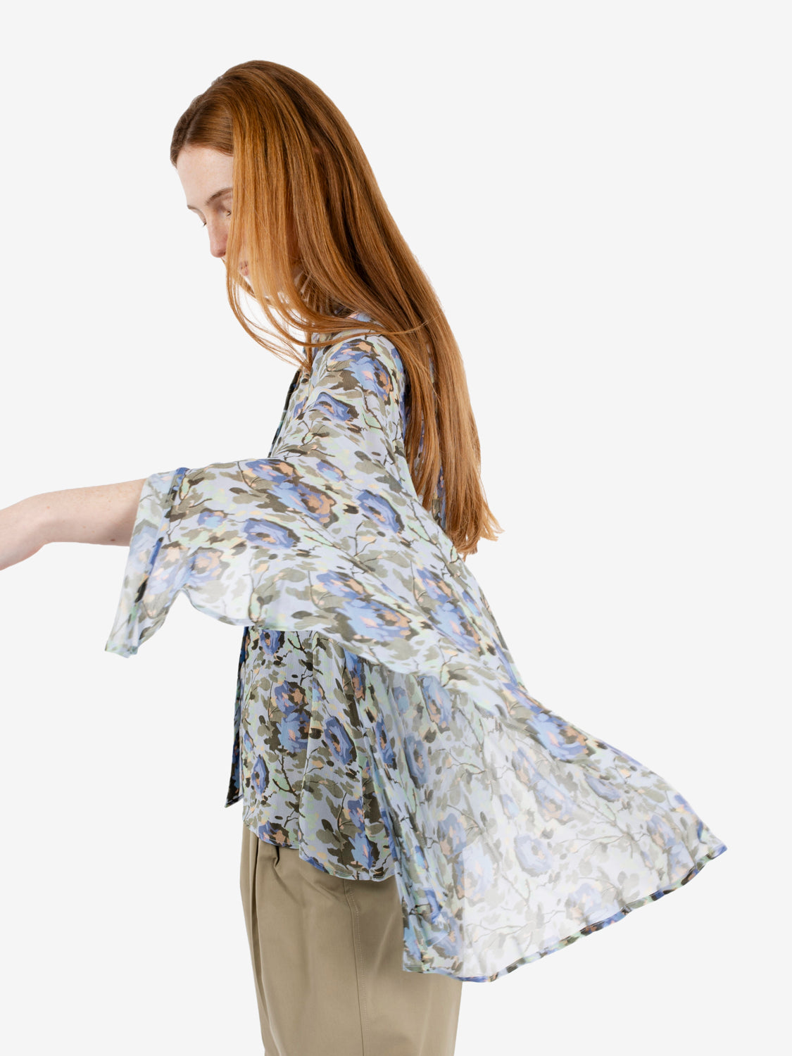 Blusa Tahila pistacchio / abisso