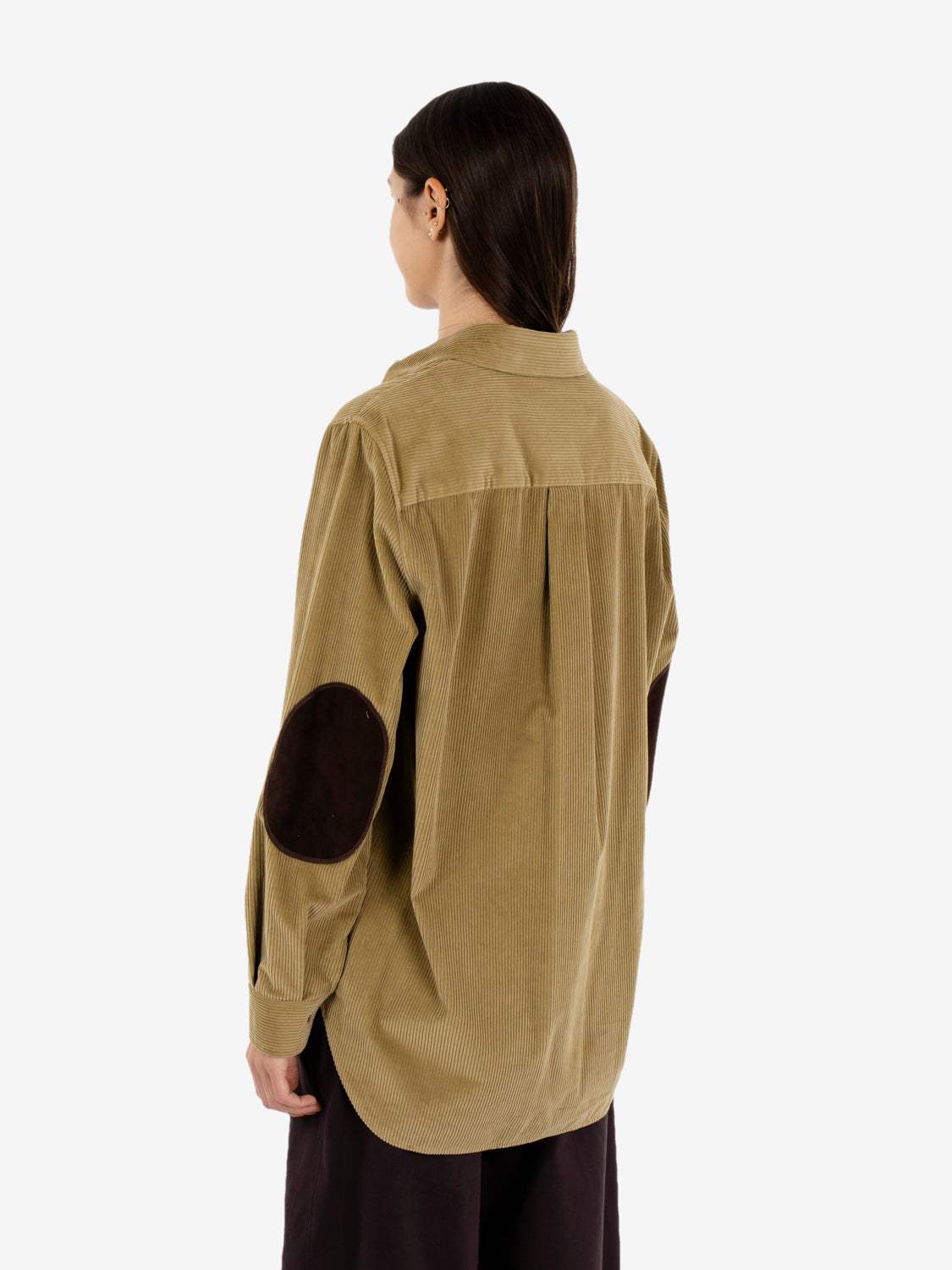 POLLYANNA KHAKI CORDUROY SHIRT S6WR42_V40-1