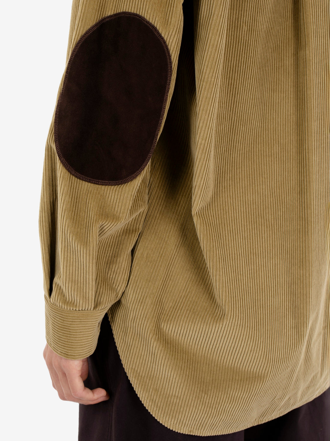 POLLYANNA KHAKI CORDUROY SHIRT S6WR42_V40-1