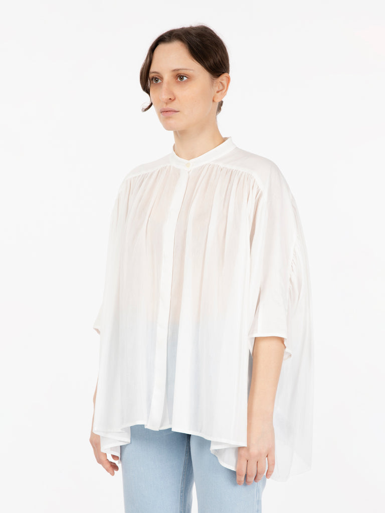 SEMICOUTURE - Camicia over Crystin ivory