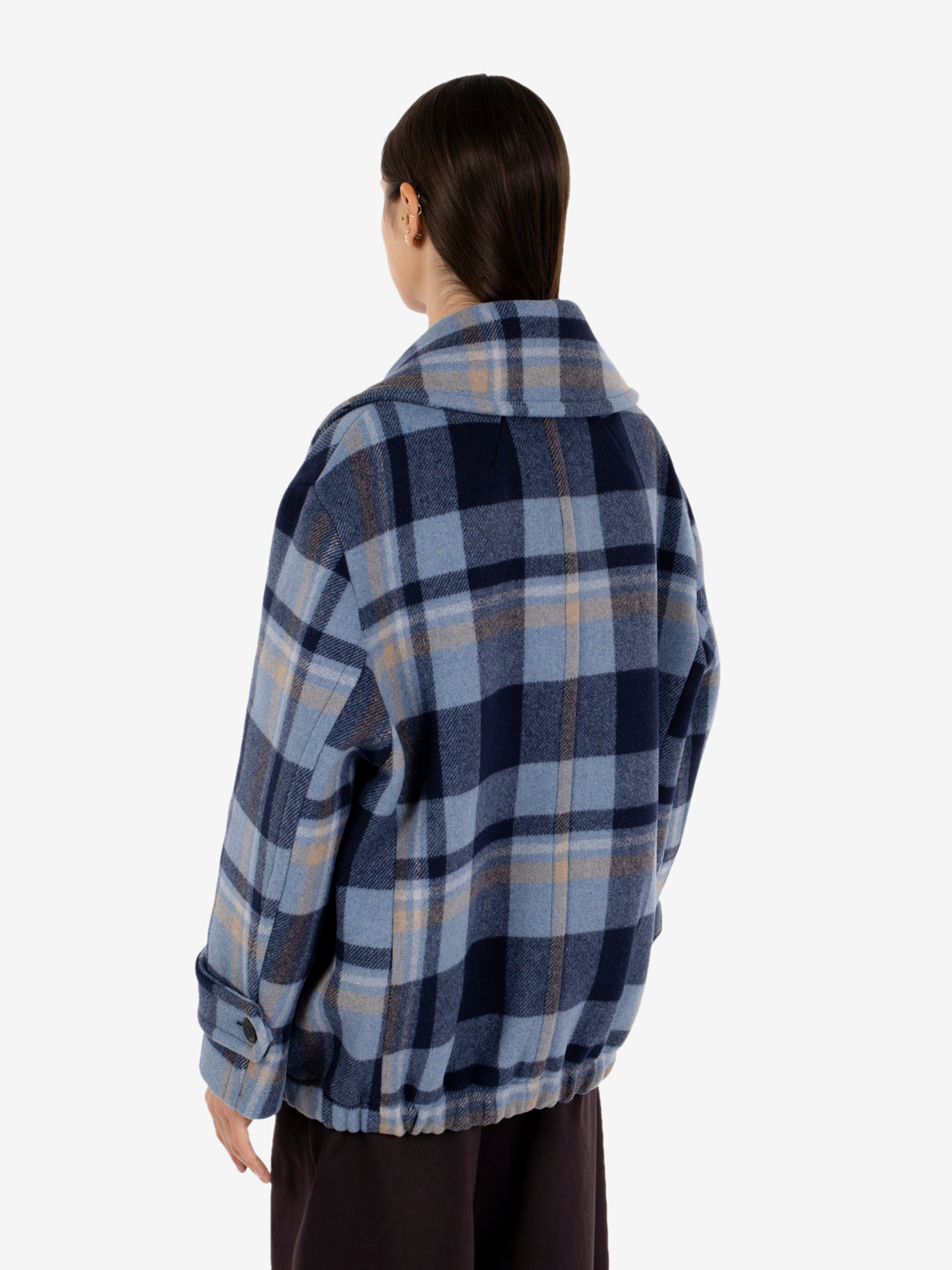 LIZZY SHORT COAT ATLANTICO CHECK Y6WV80_60CHK