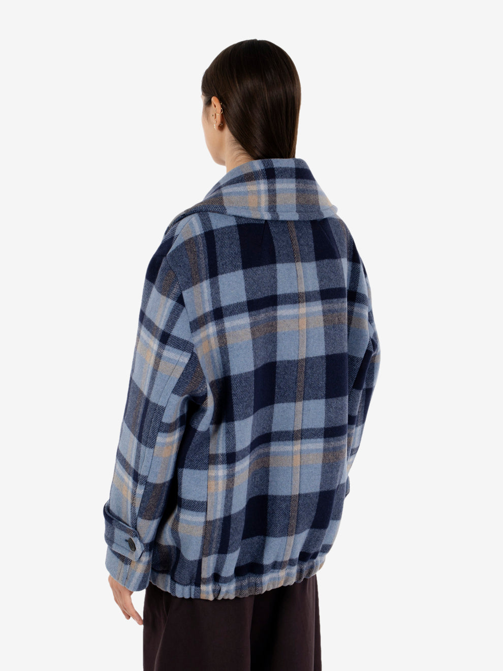 LIZZY SHORT COAT ATLANTICO CHECK Y6WV80_60CHK
