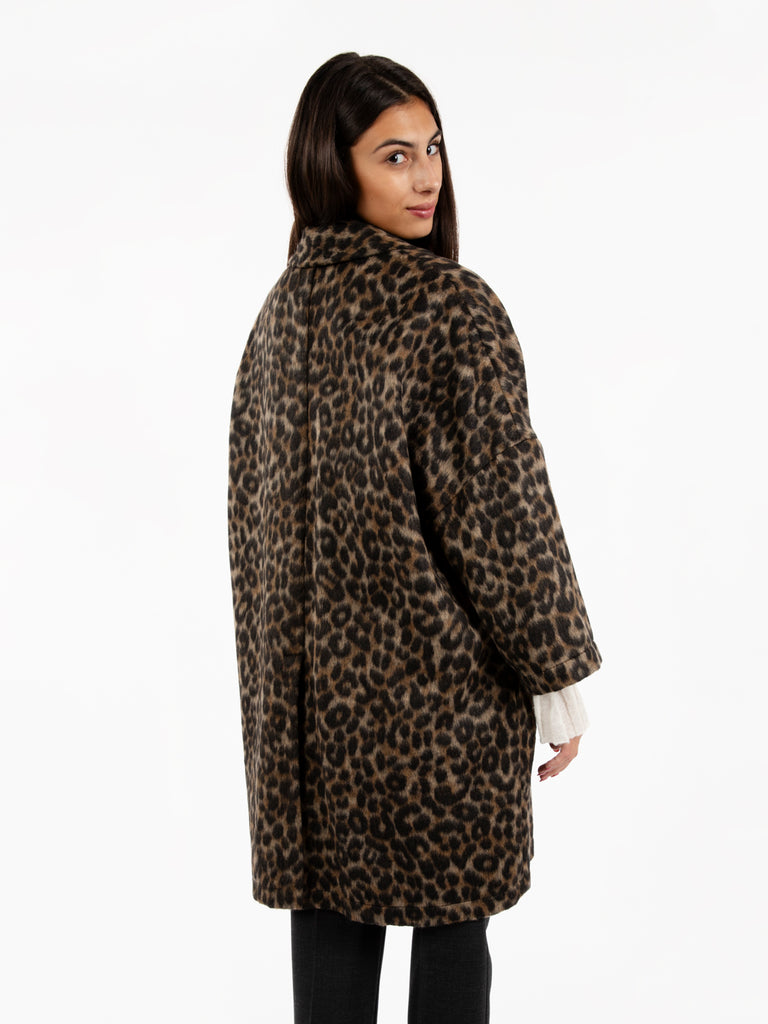 SEMICOUTURE - Cappotto Sigmund leopardato