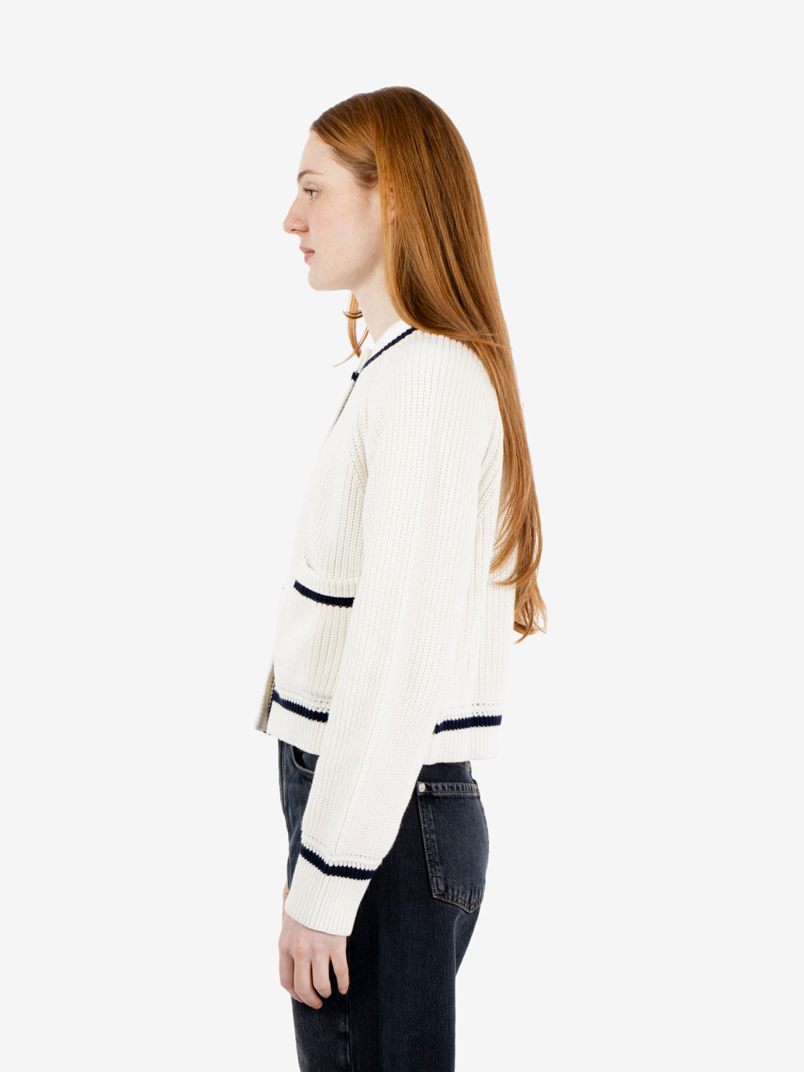 Cardigan Adelita bianco / baltico