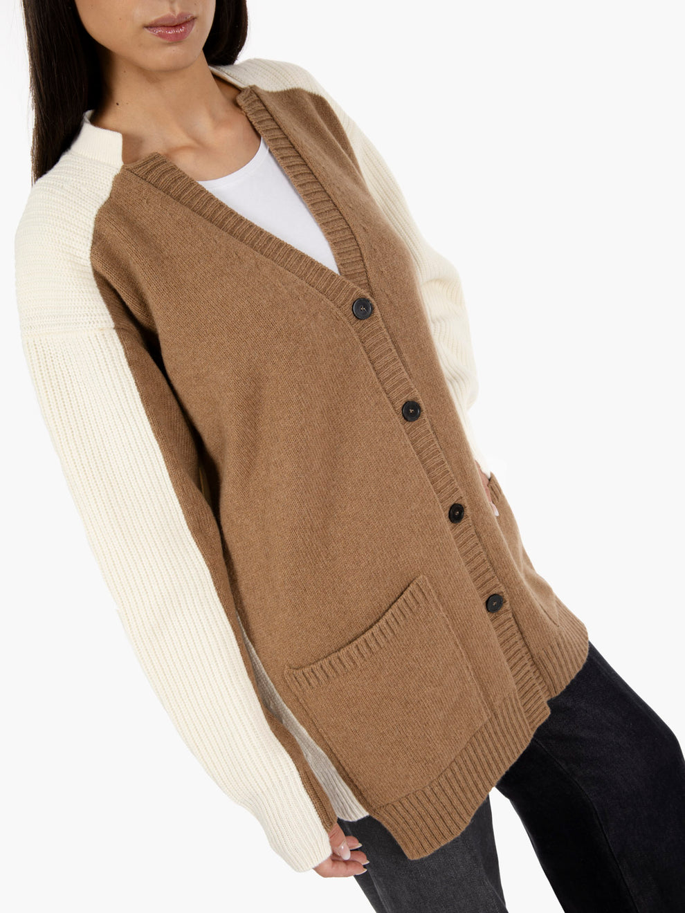 Cardigan Albane sand storm / sugar