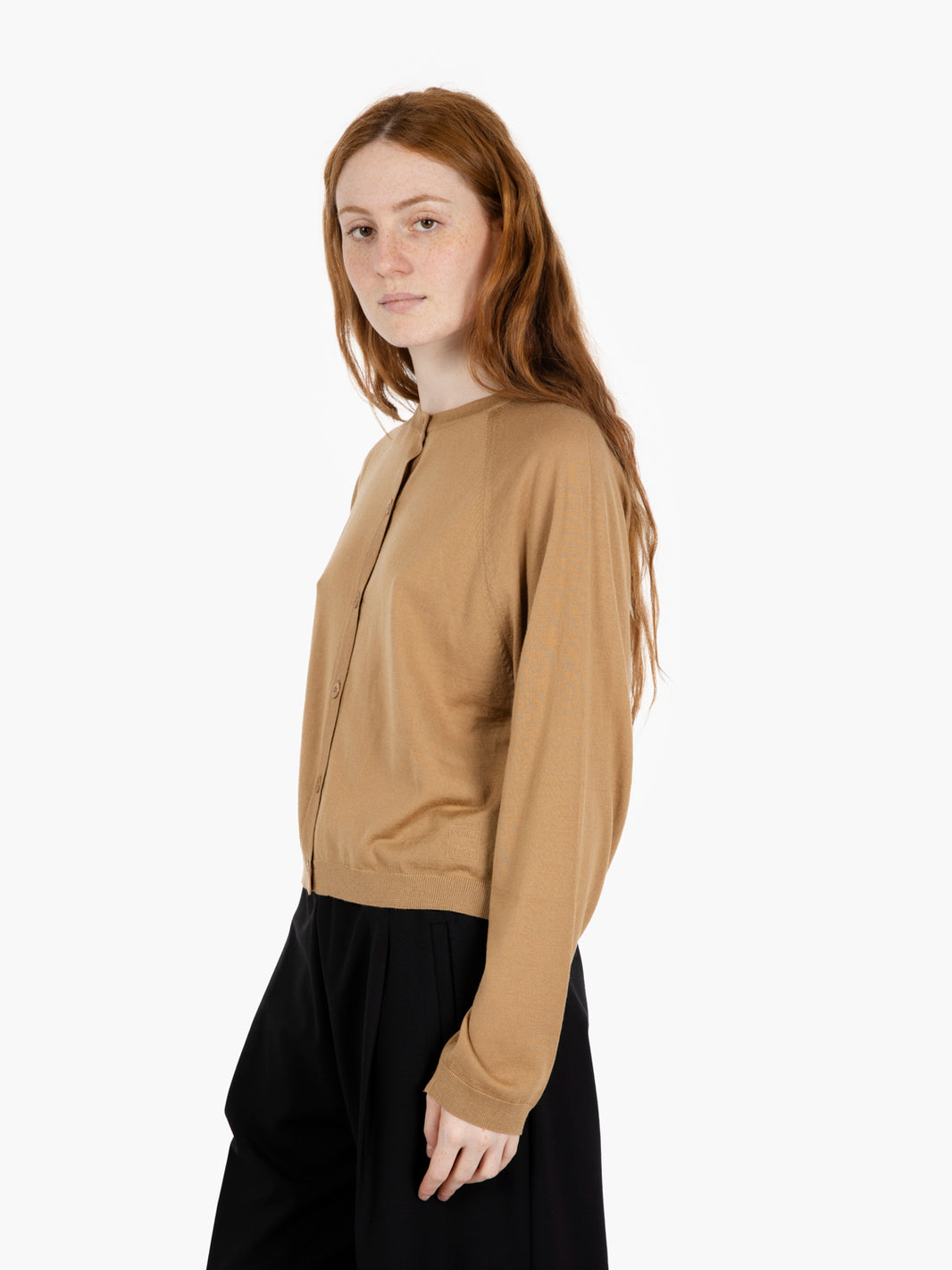 Cardigan in lana Beatrice mandorla